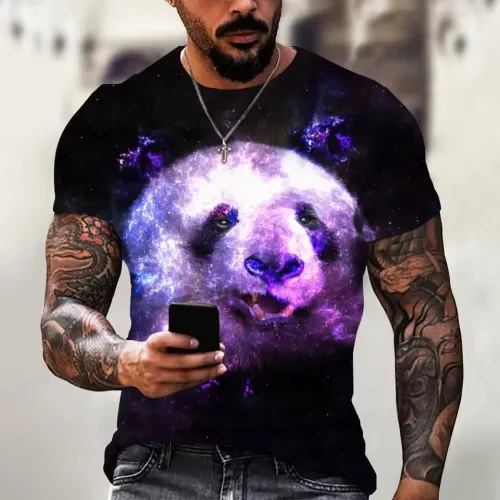Galaxy Panda Graphic T-Shirt