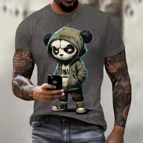 Mens Cool Panda Graphic T-Shirt