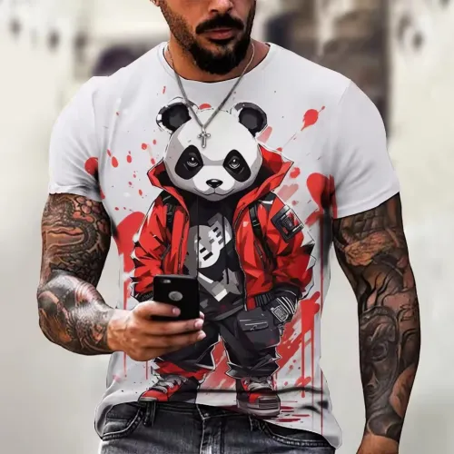 Street Style Panda Graphic T-Shirt