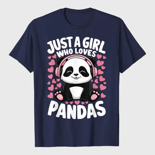 Cute Panda Just A Girl Who Loves Pandas T-Shirt