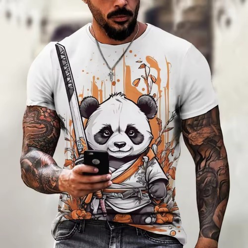Warrior Panda Graphic T-Shirt