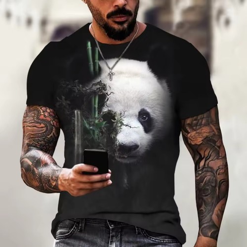 Bamboo Panda Graphic T-Shirt