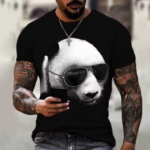 Cool Panda With Sunglasses Graphic T-Shirt
