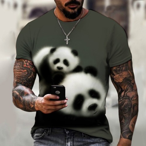 Mom And Baby Panda Graphic T-Shirt