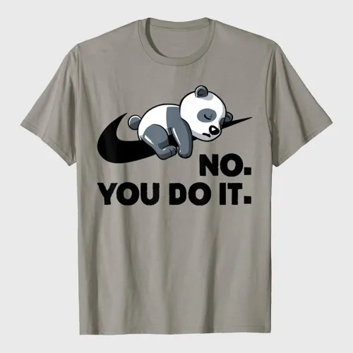 Vintage Funny Lazy Panda No You Do It Retro Cute Sleeping T-Shirt