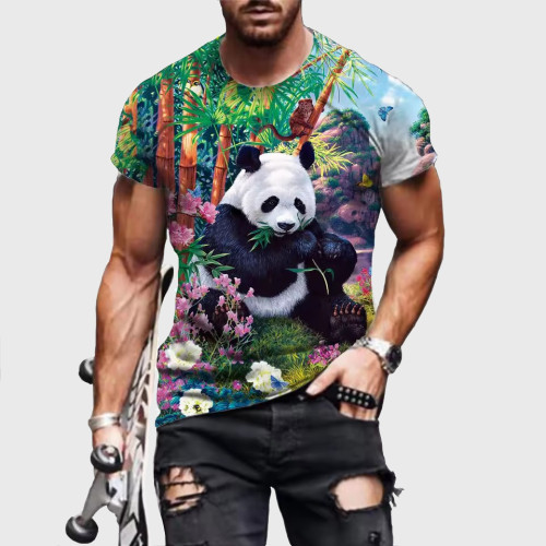 Floral Panda Graphic T-Shirt