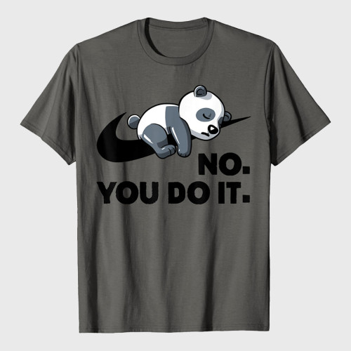 Vintage Funny Lazy Panda No You Do It Retro Cute Sleeping T-Shirt
