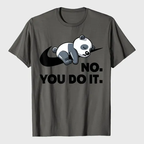 Vintage Funny Lazy Panda No You Do It Retro Cute Sleeping T-Shirt