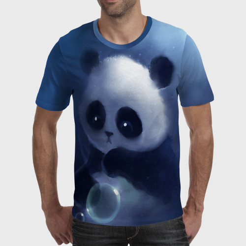 Cute Bubble Panda Graphic T-Shirt