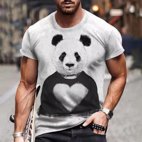 Heart Panda Graphic T-Shirt