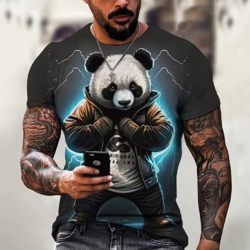 Lightning Panda Graphic T-Shirt