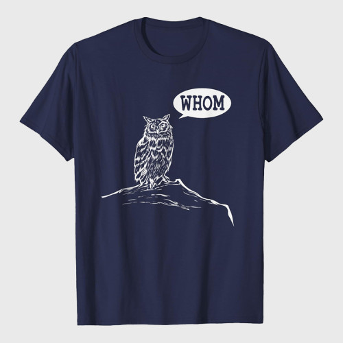 Funny Whom Owl Grammar T-Shirt