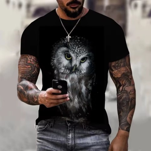 Cute Owl Print T-Shirt