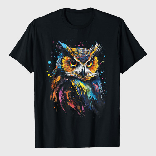 Colorful Owl Bird T-Shirt