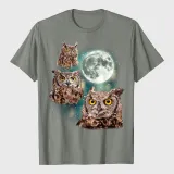 Three Owls Hoot At The Moon T-Shirt