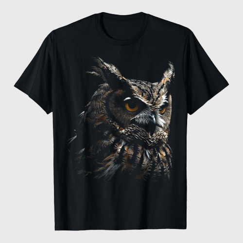 Owl Portrait Artwork T-Shirt