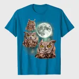 Three Owls Hoot At The Moon T-Shirt