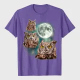 Three Owls Hoot At The Moon T-Shirt