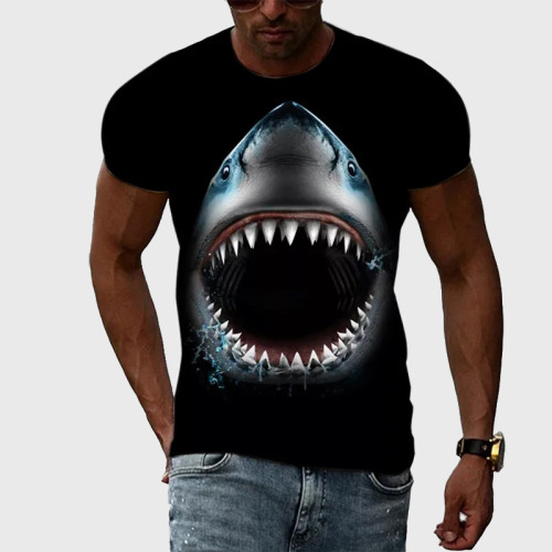 Shark Mouth Design Graphic T-Shirt