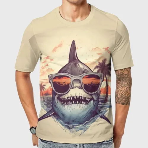 Shark Art Design Graphic T-Shirt