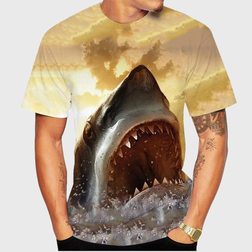 Ocean Shark Mouth Graphic T-Shirt