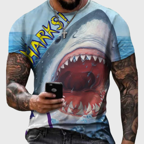 Scary Shark Graphic T-Shirt