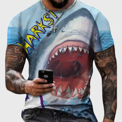 Scary Shark Graphic T-Shirt