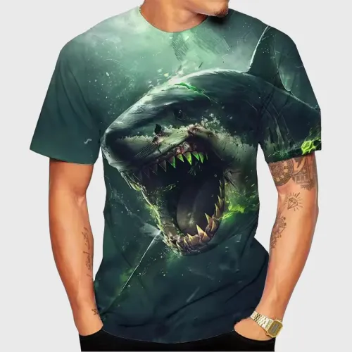 Fierce Shark Graphic T-Shirt