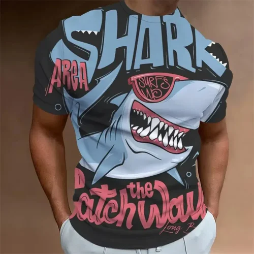 Cute Funny Shark Graphic T-Shirt