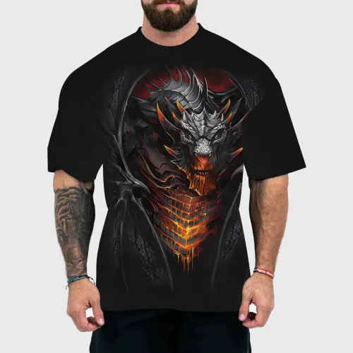 Novelty Dragon Graphic T-Shirt