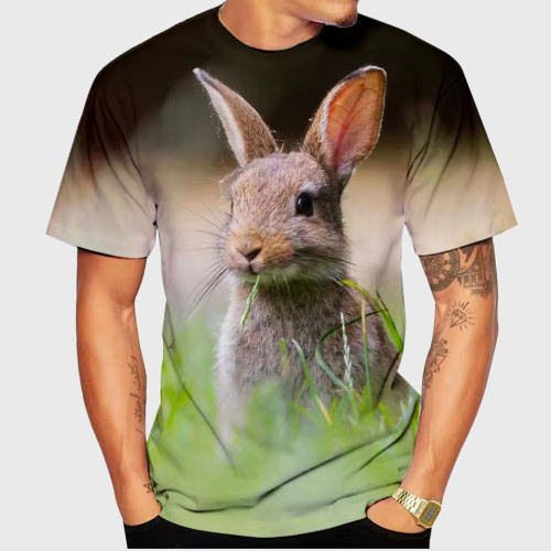 Cute Rabbit Bunny Print T-Shirt
