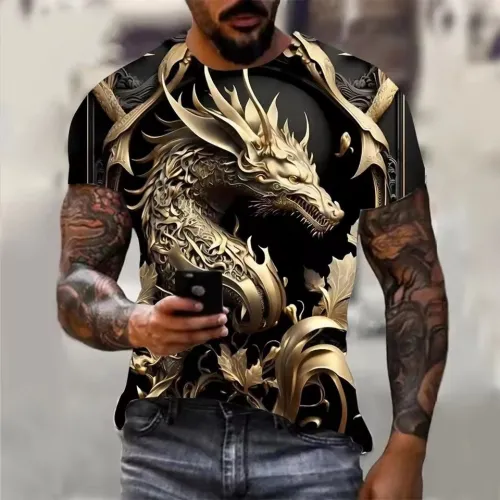 Golden Dragon Graphic T-Shirt