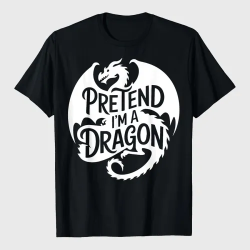 Adult Halloween Costumes Pretend I'm A Dragon T-Shirt