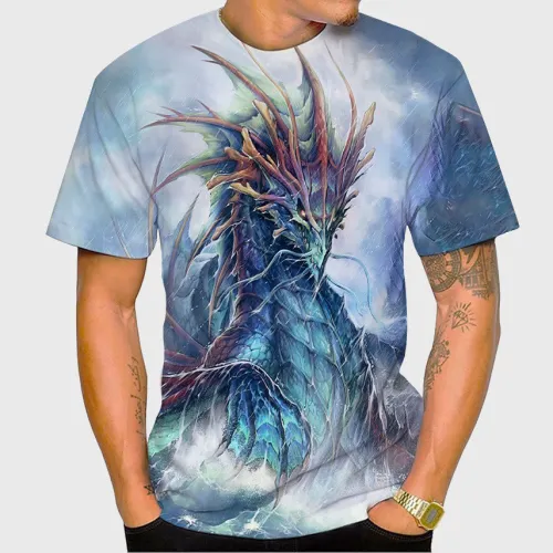 Cool Dragon Printed T-Shirt