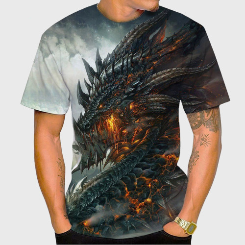 Mythical Dragon Pattern T-Shirt