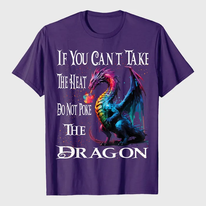 Flying Mythical Creature Cool Dragon Flame Spewing Dragon T-Shirt