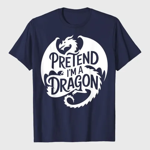 Adult Halloween Costumes Pretend I'm A Dragon T-Shirt