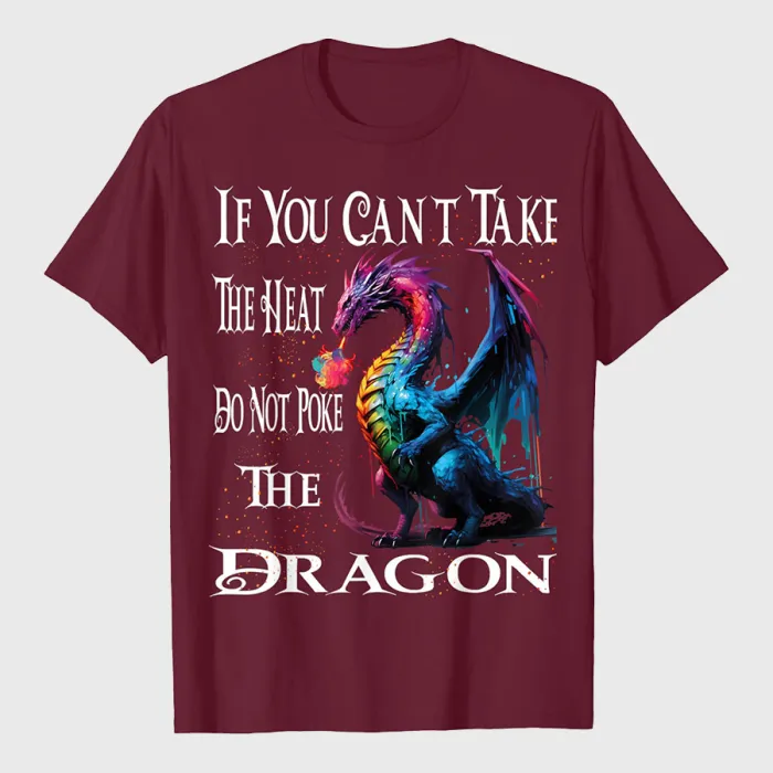 Flying Mythical Creature Cool Dragon Flame Spewing Dragon T-Shirt