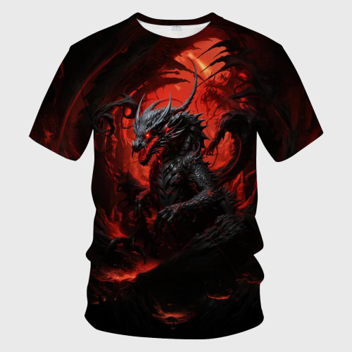 Novelty Dragon Printed T-Shirt