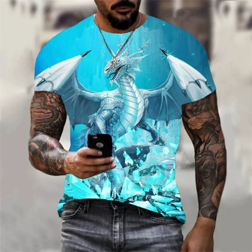 Ice Dragon Printed T-Shirt