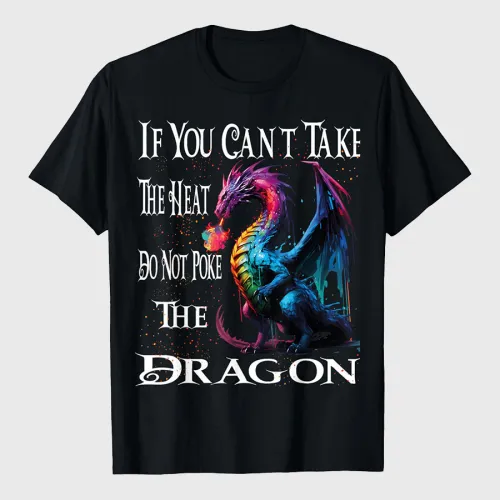 Flying Mythical Creature Cool Dragon Flame Spewing Dragon T-Shirt