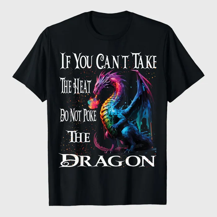 Flying Mythical Creature Cool Dragon Flame Spewing Dragon T-Shirt