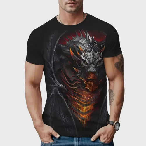 Novelty Dragon Graphic T-Shirt