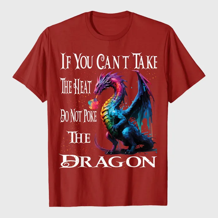 Flying Mythical Creature Cool Dragon Flame Spewing Dragon T-Shirt