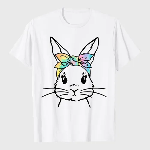 Cute Bunny Face Rabbit Easter Day T-Shirt