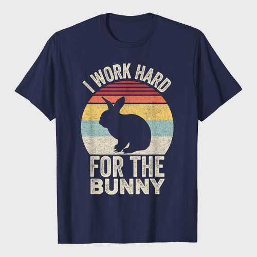 Vintage Retro I Work Hard For The Bunny T-Shirt