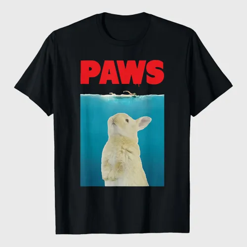 Paws Bunny T-Shirt Funny Parody Rabbit Lover Gifts T-Shirt