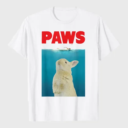 Paws Bunny T-Shirt Funny Parody Rabbit Lover Gifts T-Shirt