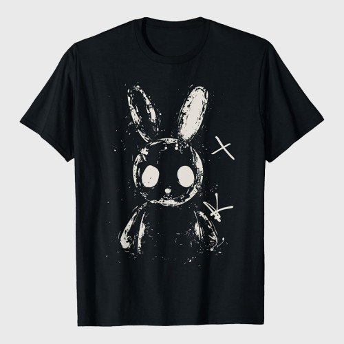 Creepy Cute Bunny Rabbit Alt Goth Grunge Horror Aesthetic T-Shirt