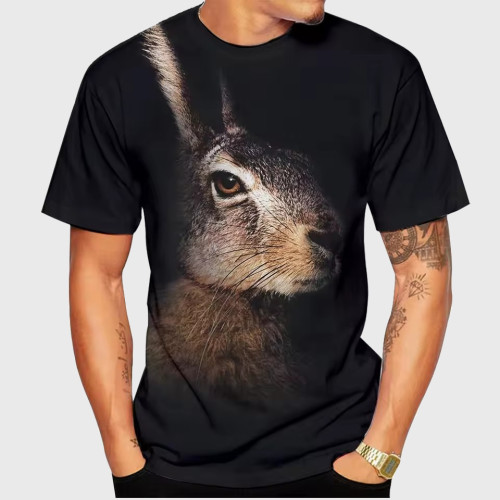 Mens Rabbit Bunny Graphic T-Shirt